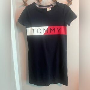 Tommy Hilfiger spell out mini dress jersey material like new XS